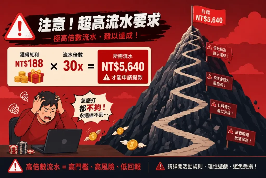 流水要求陷阱說明