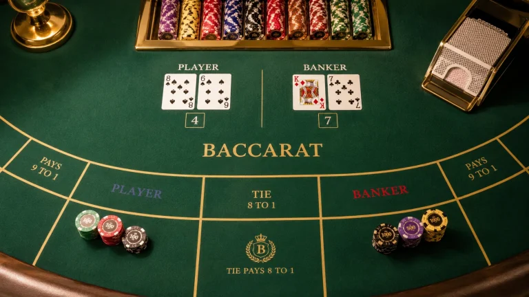 百家樂玩法規則新手完整教學！補牌規則這樣看就懂了－gamein hero baccarat table