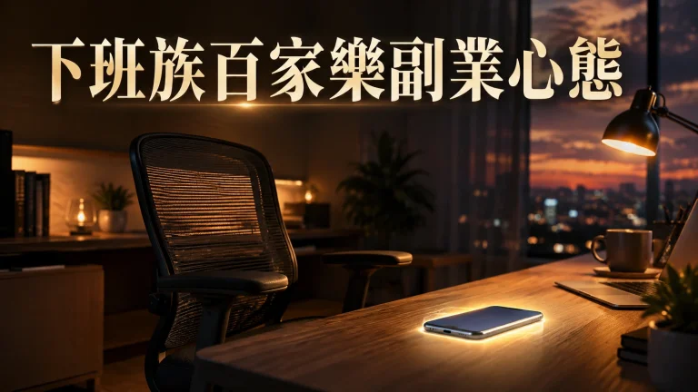 辦公室下班後的空椅子與桌上手機發著光