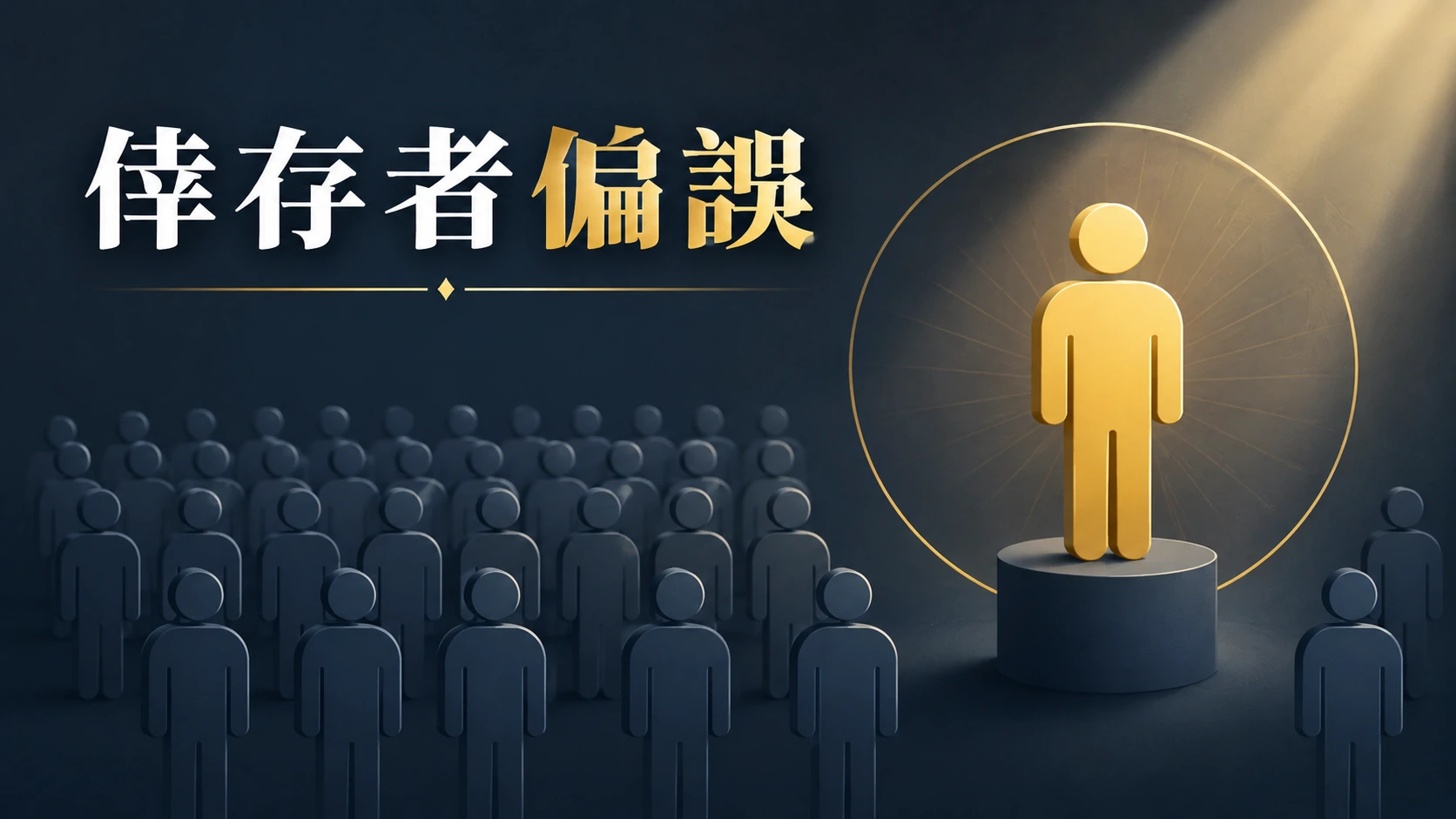 一群相同圖示中有一個被特別放大標示
