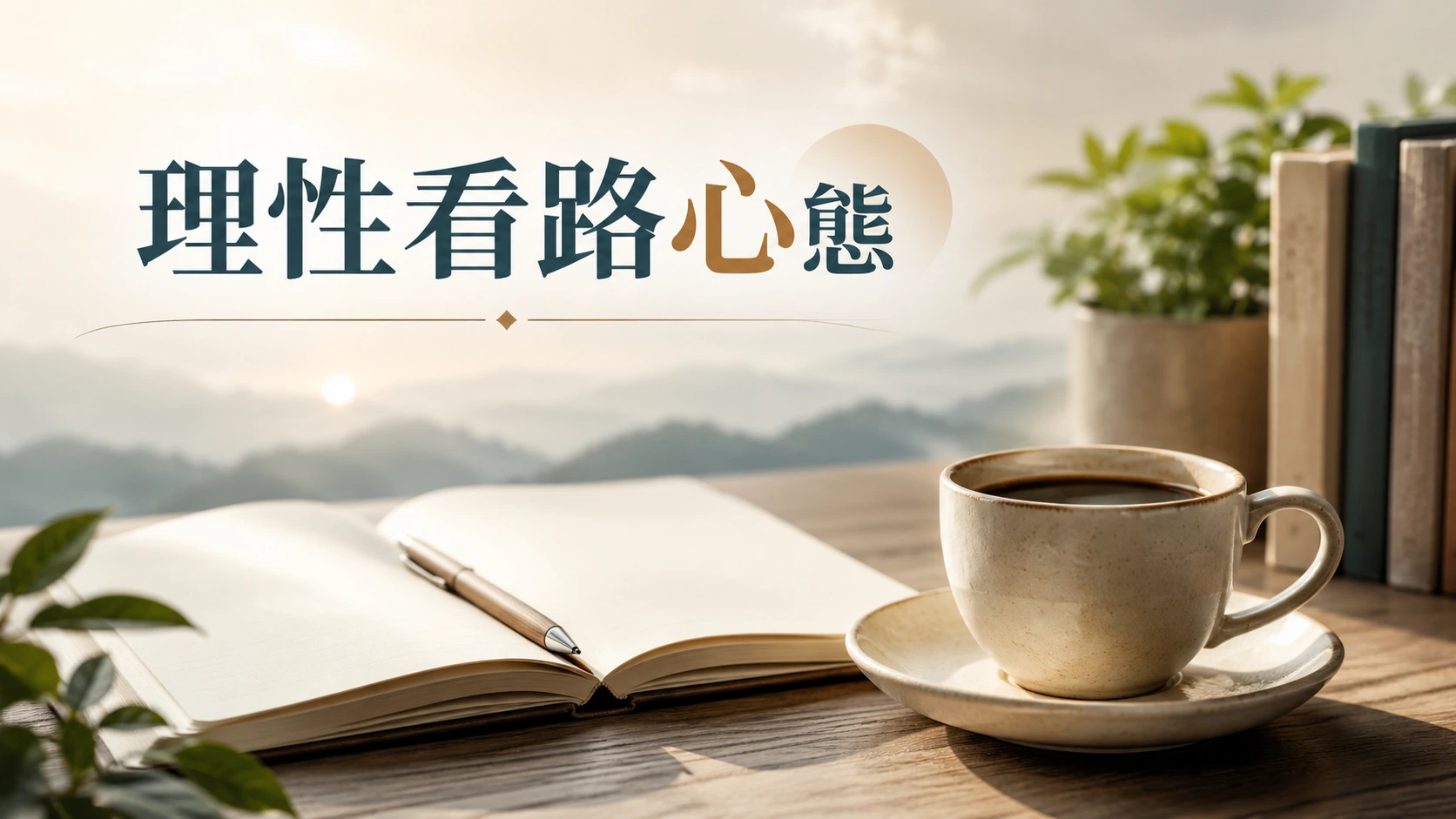 一杯咖啡旁邊放著一本翻開的筆記本
