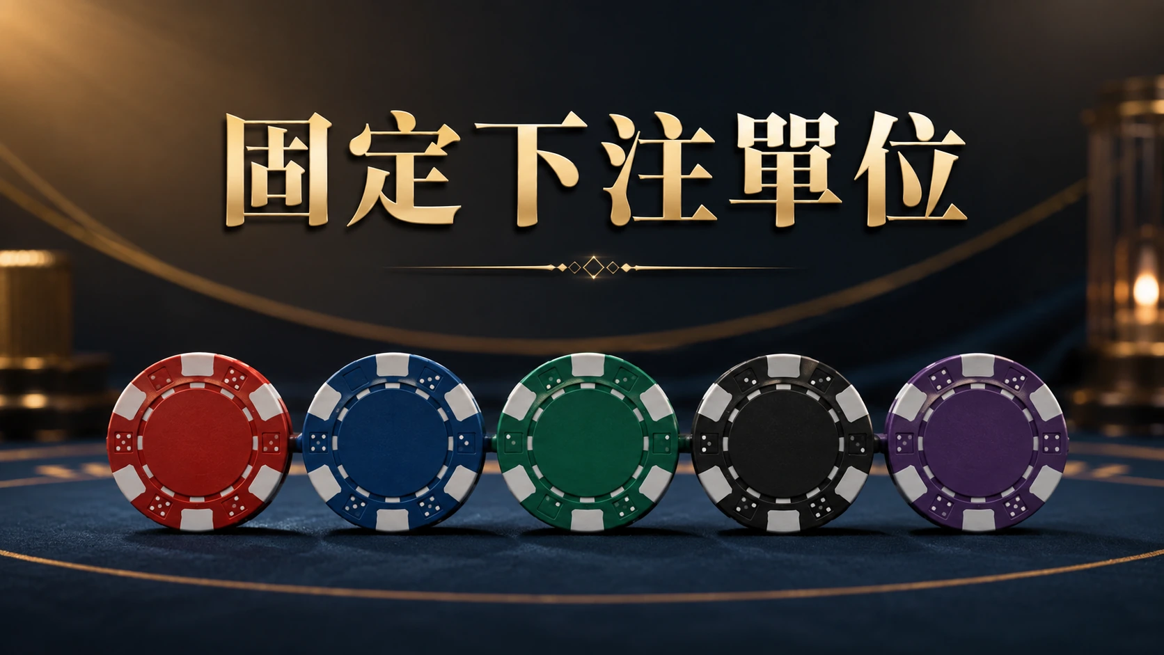 一排大小相同的籌碼整齊排列